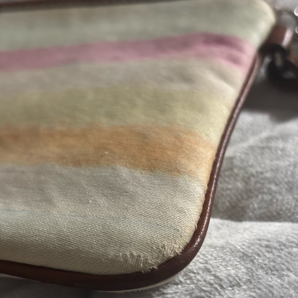 Coach Pastel Rainbow Stripe Wristlet – Watercolor Logo Print - Picture 9 of 9